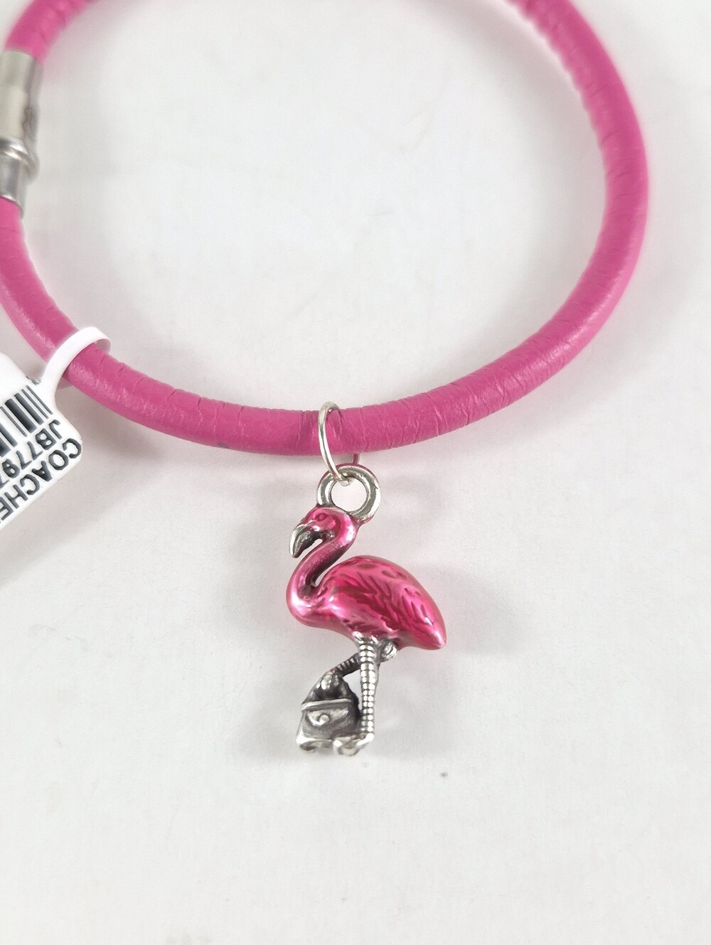 Brighton Coachella Pink Flamingo Charm Leather Bracelet NWT - Picture 4 of 7